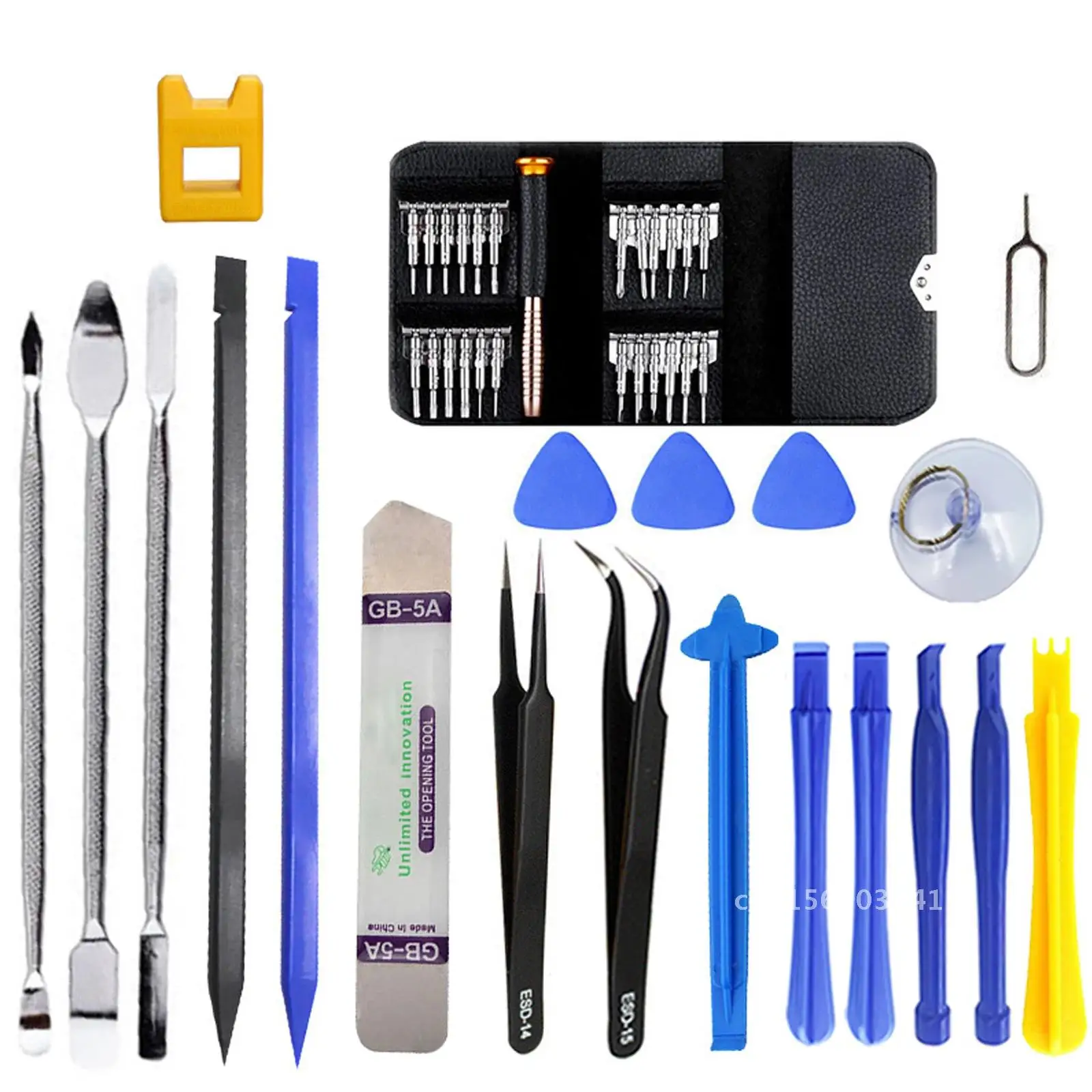 Tool Set Opening Tool Removal Hand Tool Set Screwdriver Opening 1 in 45 Cell Phone Repair for iPhone iPad Laptop