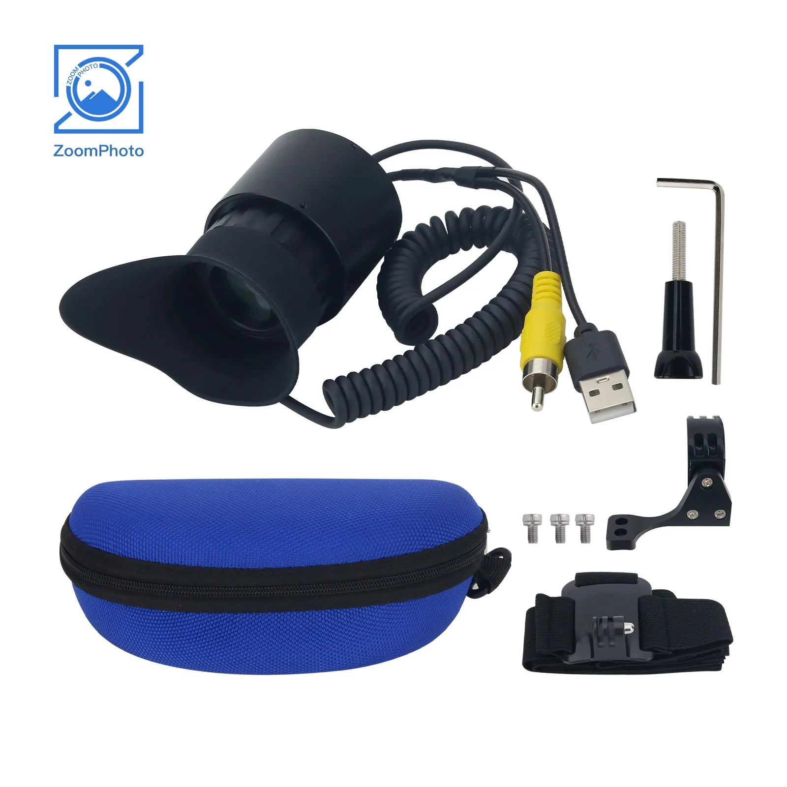 

ZoomPhoto V770 PRO-C/A NEW Portable Wearable Head Mounted HD Display with 38mm Eyepiece for Security Monitors FPV Aircraft