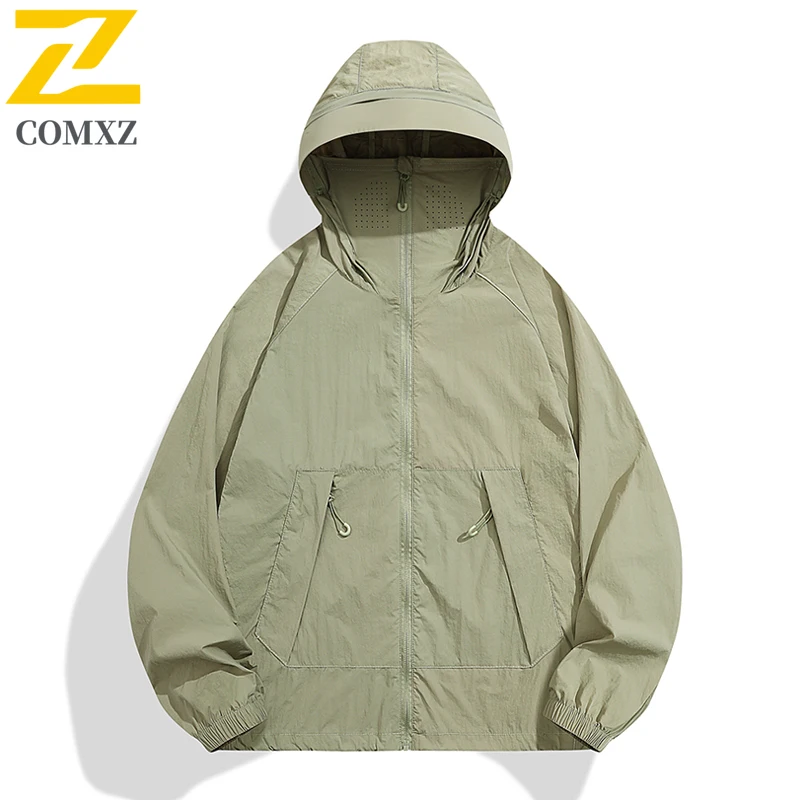 Summer Waterproof Travel Jacket Men Couple Fishing Bike Hooded Gym Sports Running Suit Outdoor Sunscreen Thin Jackets Clothing