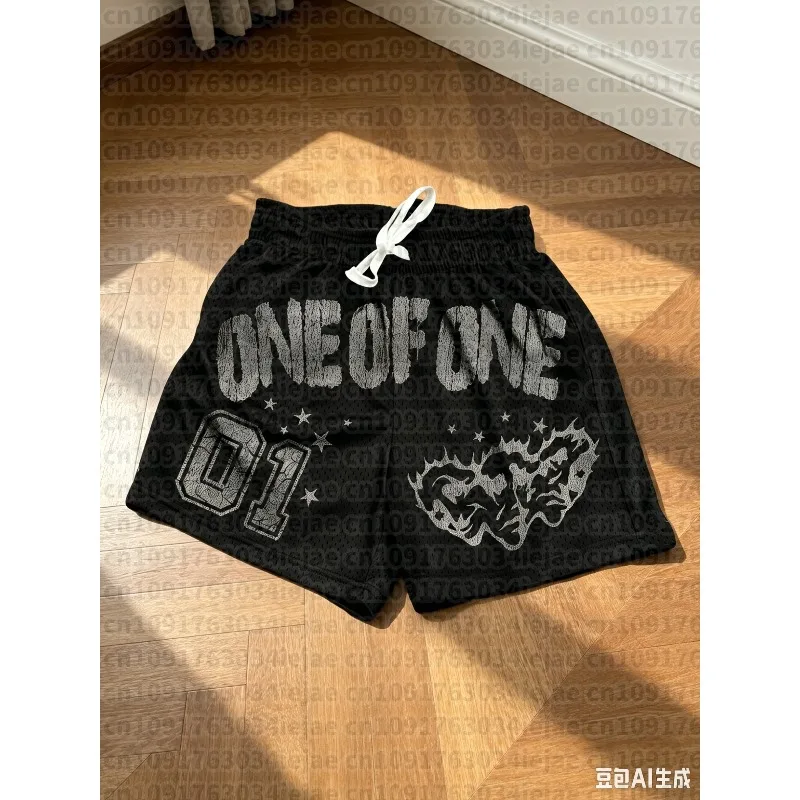 Ghost Face Pattern Print Casual Shorts Summer Street Shorts Sport Training Breathable Fashionable Shorts Quick-drying Streetwear