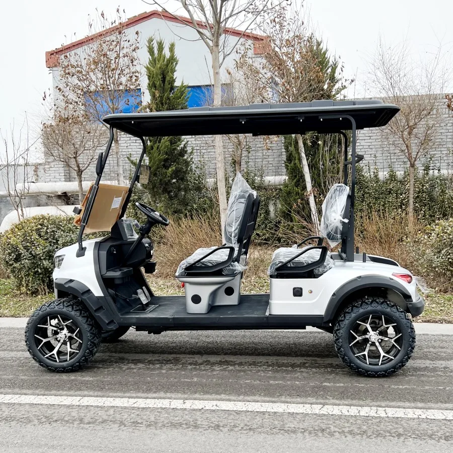 4 Seater Golf Cart Electric Power 60V 200Ah Lithium Golf Cart Hot Selling Golf Cart 4 Wheel Disc Brake Classic Club Car