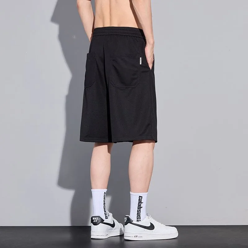 Simple and Fashionable Summer Casual Versatile Five-point Pants Men's High Waist Drawstring Lace Holiday Comfortable Short Pants
