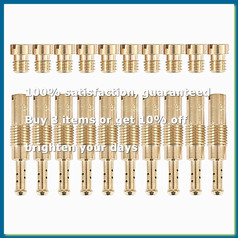 10Pcs Carburetor Main Jet Kit & 10Pcs Slow/Pilot Jet for PWK CVK PWM KSR Motorcycle Carburetor