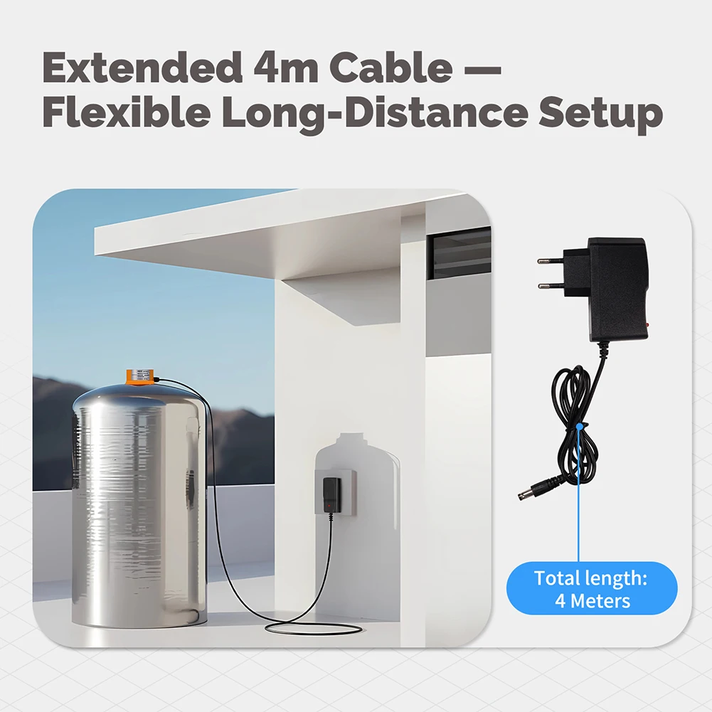 

WiFi/ZigBee Ultrasonic Water Level Detector with Real-time Alarm Notification Smart Tank Monitor APP for Smart Home