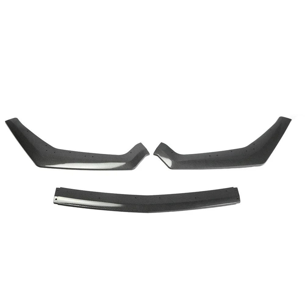 For Ford Mustang GT 2018 2019 2020 Car Front Bumper Lip Spoiler Body Kit 3-Piece Black Canard Splitter Diffuser Auto Accessories