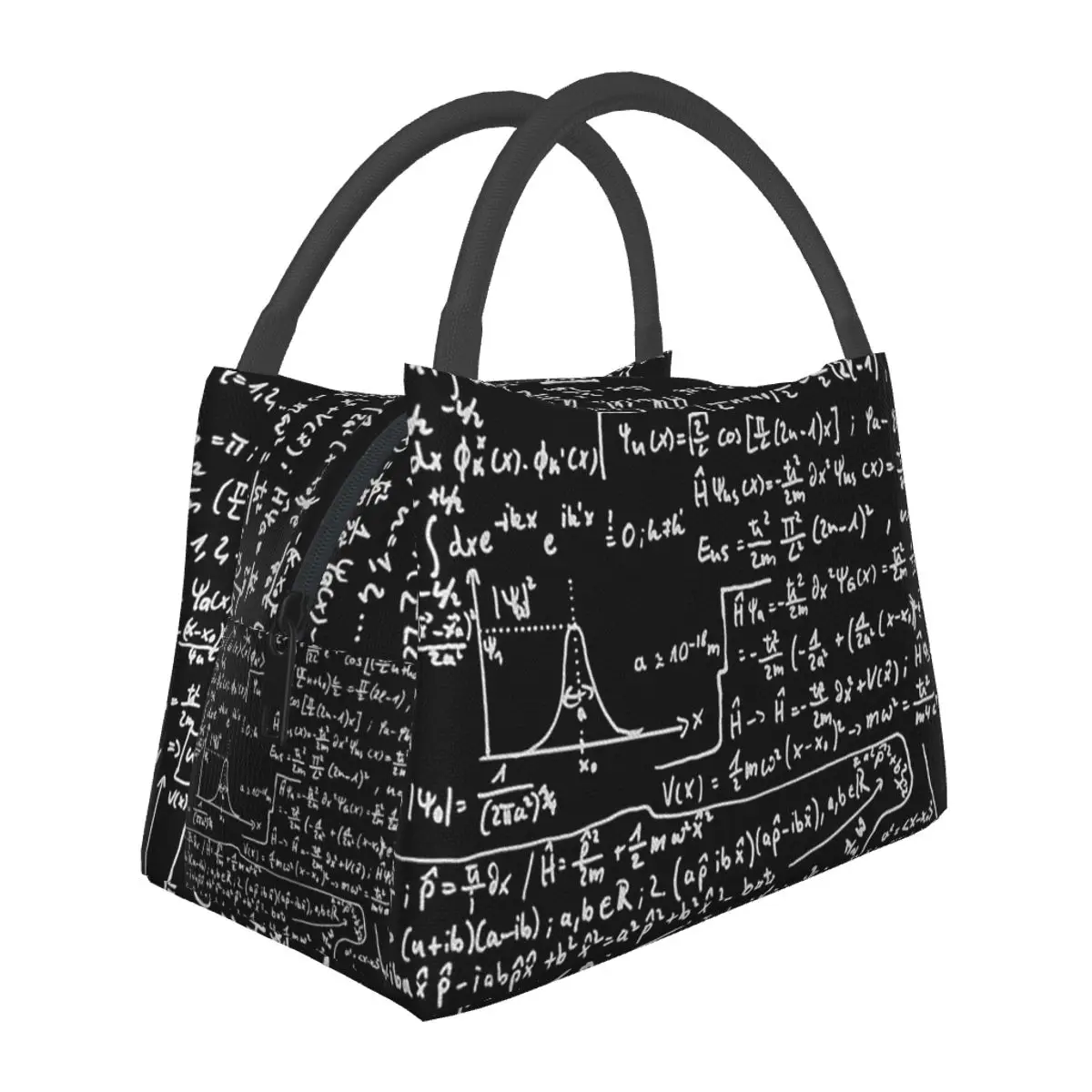 Quantum Physics Formula Lightweight Handheld Insulated Lunch Bag Aluminum Foil Liner for Adults Students Travel Picnic