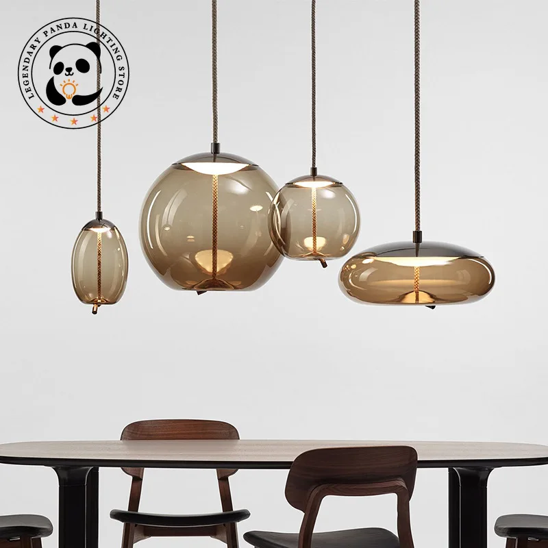 

Modern Simple Pendant Lights Glass Ceiling Chandelier Hanging Lamp Dining Hall Cafe Living Room LED Suspension Lights Fixtures