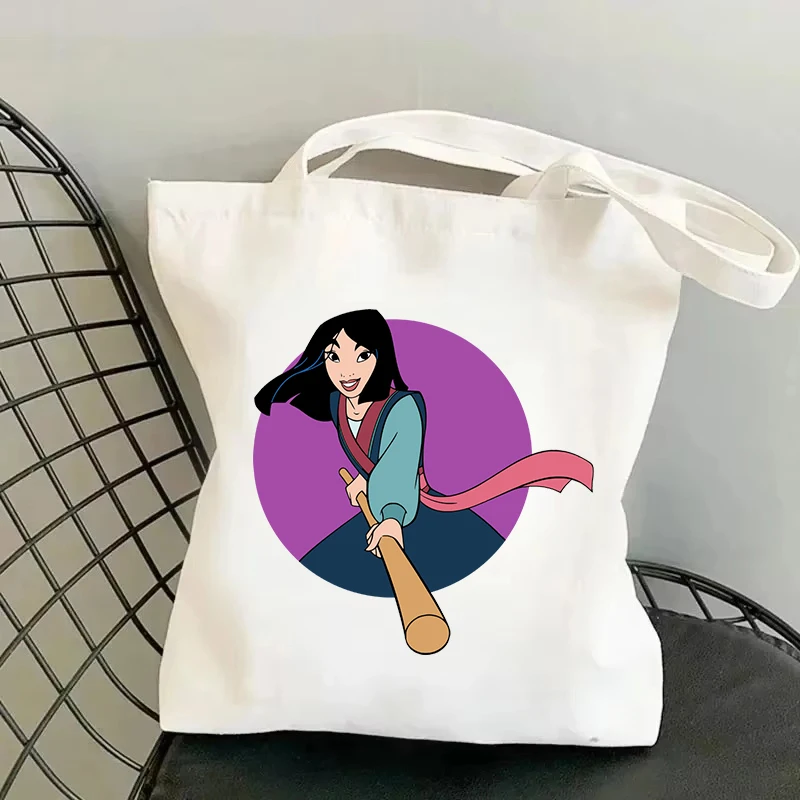 مولان للجنسين حقيبة يد Harajuku الكرتون مسلية حقيبة كتف عادية خمر الشارع الشهير المرأة في الهواء الطلق أنيق ركاب حقيبة قماش قنب #2