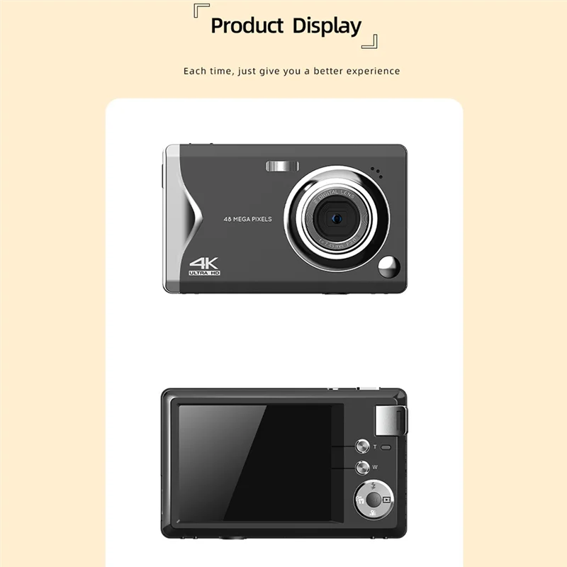 

X64A_4K HD Digital Camera 3-Inch Large Screen Autofocus Camera-Black