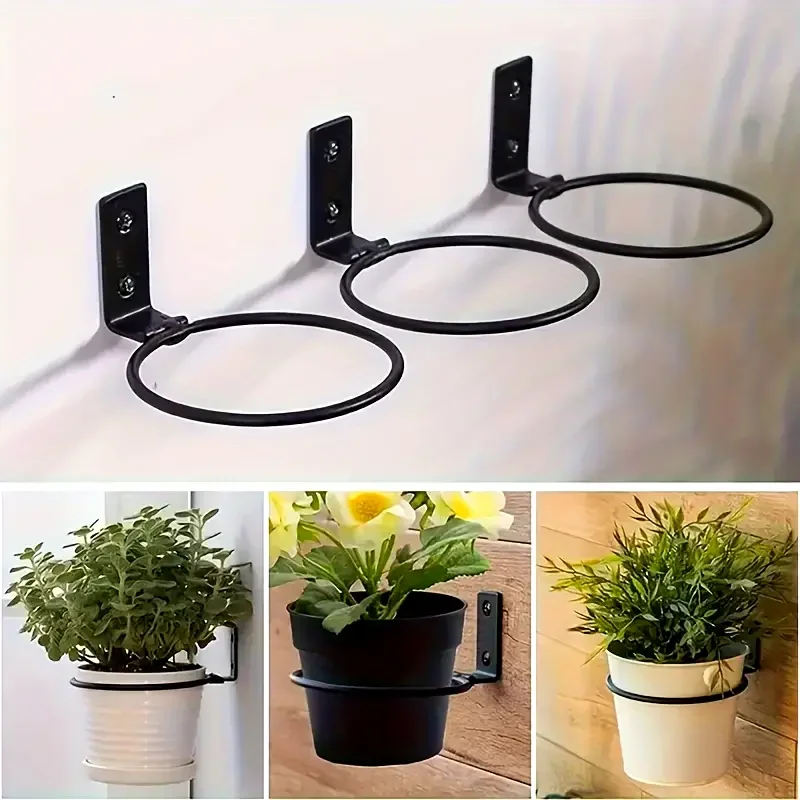 4/5/6/8inch Flower plant stand ring wall mount, plant wall hanging ring, metal plant stand wall mount Flower pot hook