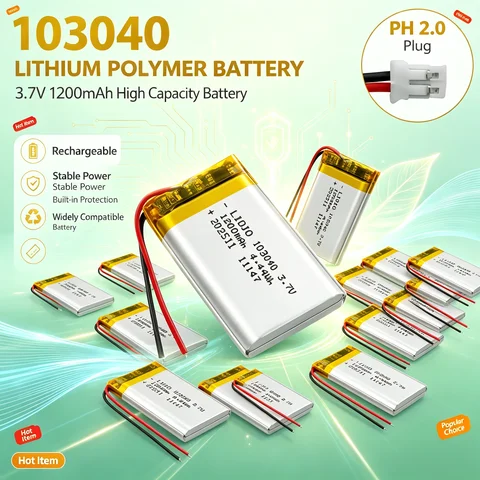 3.7v battery 103040-AliExpress