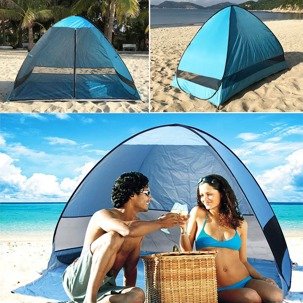 UV Protection Camping Tents Beach Tent Automatic Pop Up Nature Tent Sun Shelter Gazebo Tent Outdoor Camping Accessories