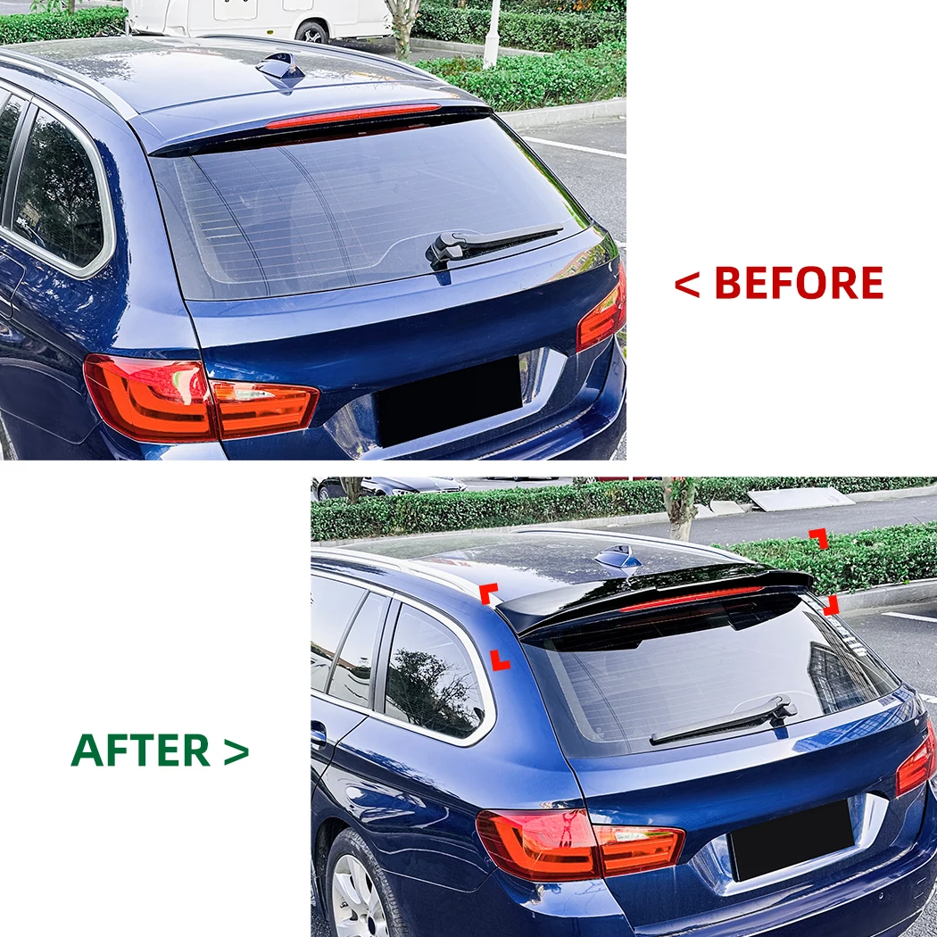 Car Tail Wing Fixed Wind Spoiler Rear Wing Modified Decoration Accessory For BMW 5 Series Travel Version F11 2011-2017 Top Wing