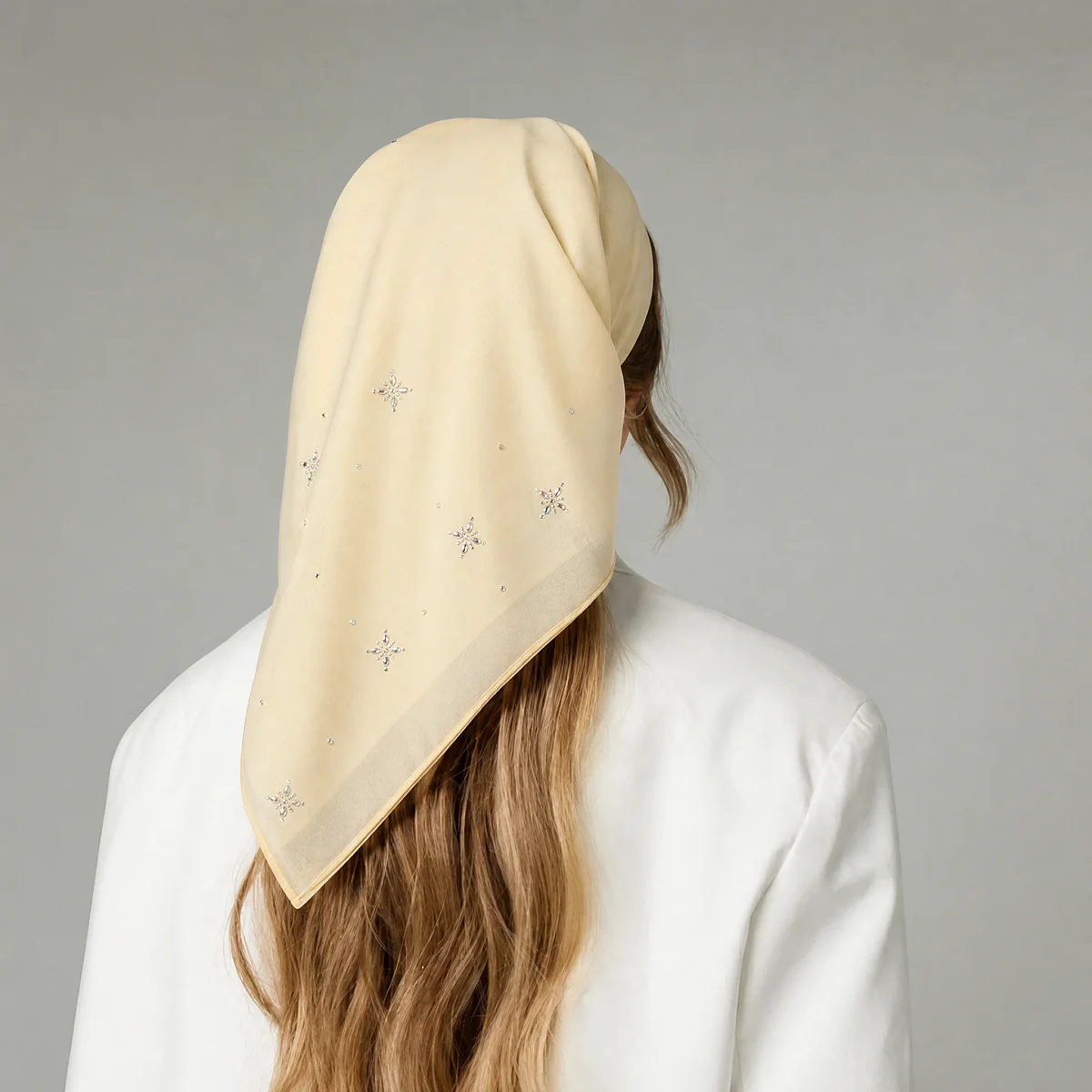 Premium Solid Voile Square Scarf Large Size Soft Headscarf Muslim Hijab Thin Breathable Islamic Shawl Islamic Wear 110*110cm