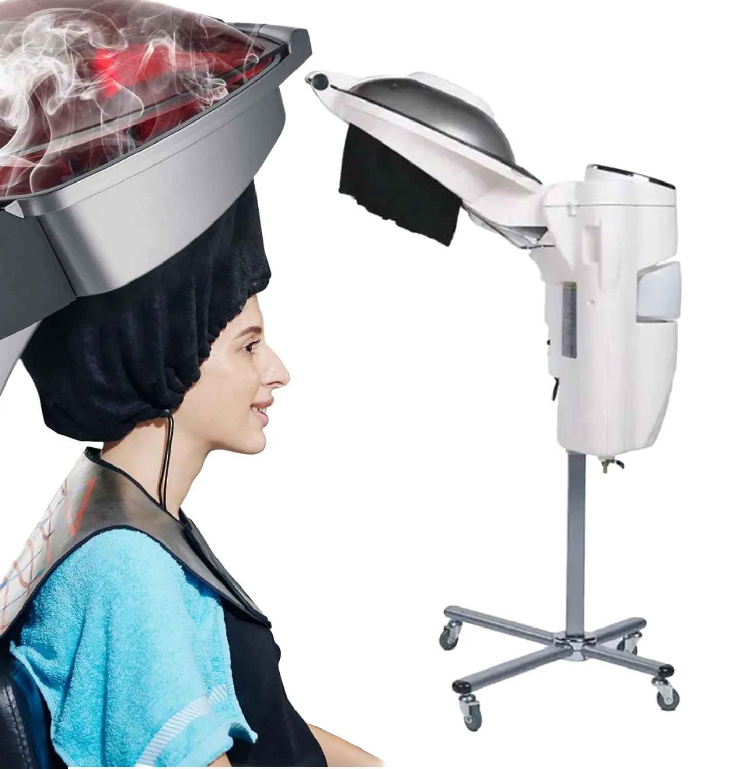 Professional Micro Mist Ozone Stand Heating Hair Spa Steamer Machine for Hair Colour Processing for Beauty Salons Barber Shops