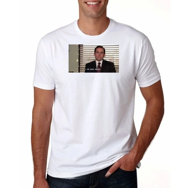 أحدث صيحات الموضة: تي شيرت رجالي بتصميم 'أنا ميت من الداخل' مضحك ومطلي يدويًا، قطعة ملابس مخصصة للتعبير الشخصي الأنيق #3