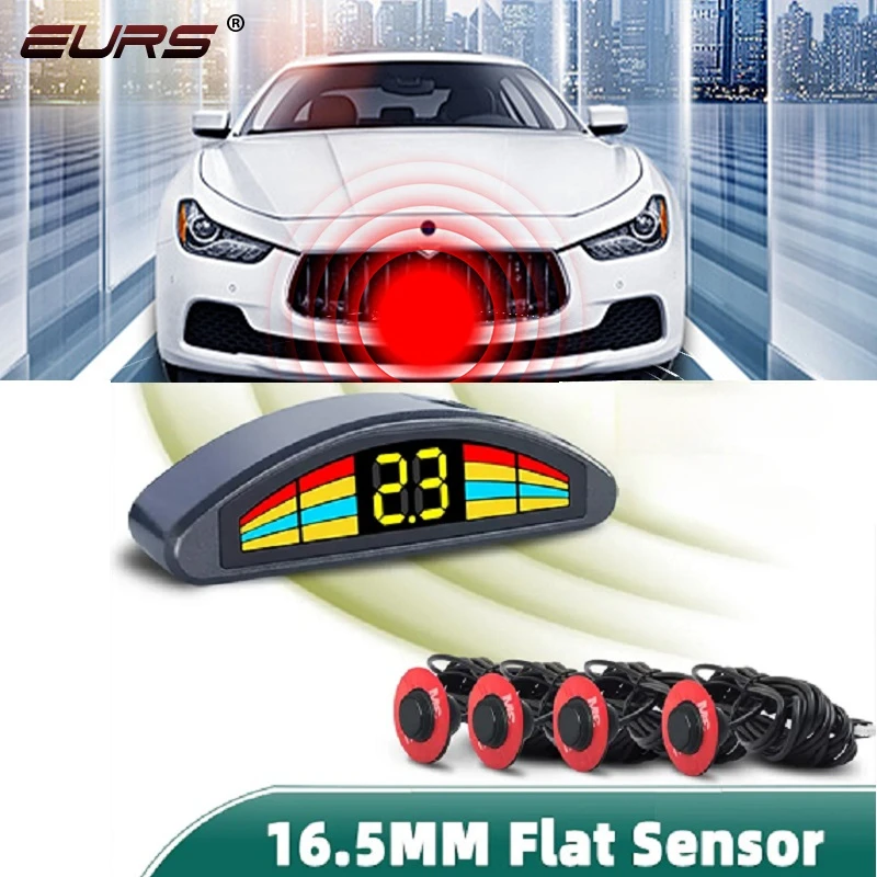 Professional Front Parking Sensor Kit Prefix Concealed built-in flat Parktronic Assistant System Buzzer Alarm Not Backup Radar