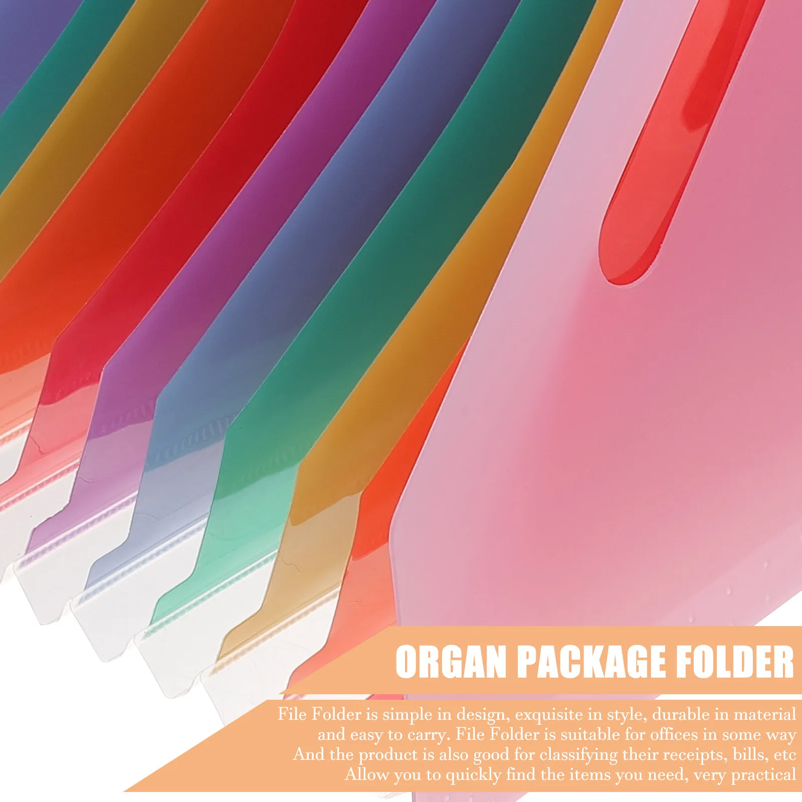 

High Capacity Accordion Folder Strong Anti-Deformation File Organizer for Office Home School Travel Desktop Tidiness Bills