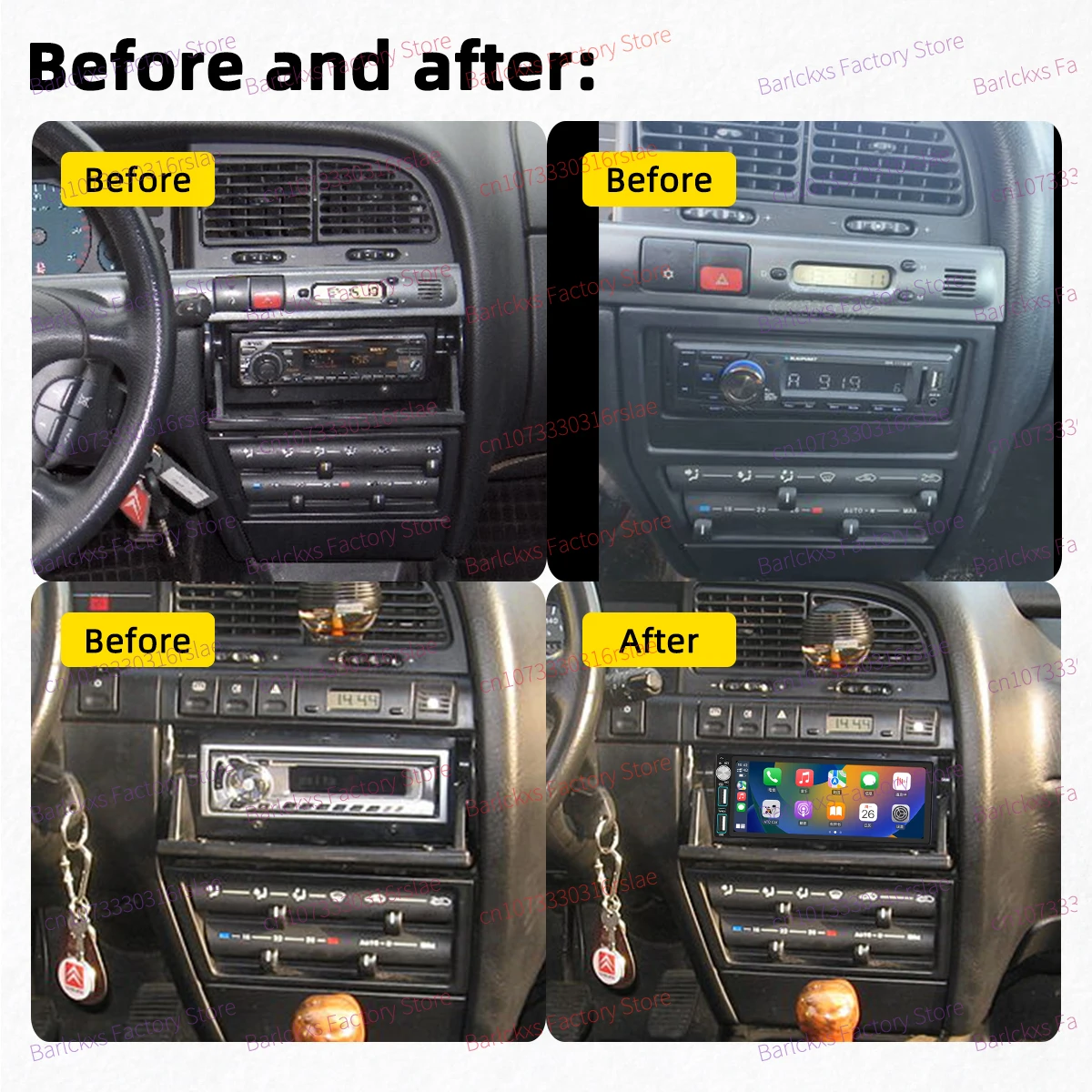 Car Multimedia for Citroen Xantia 1993-2003 Android 1Din Car Stereo Autoradio Radio Head Unit 6.86 inch Screen Carplay GPS