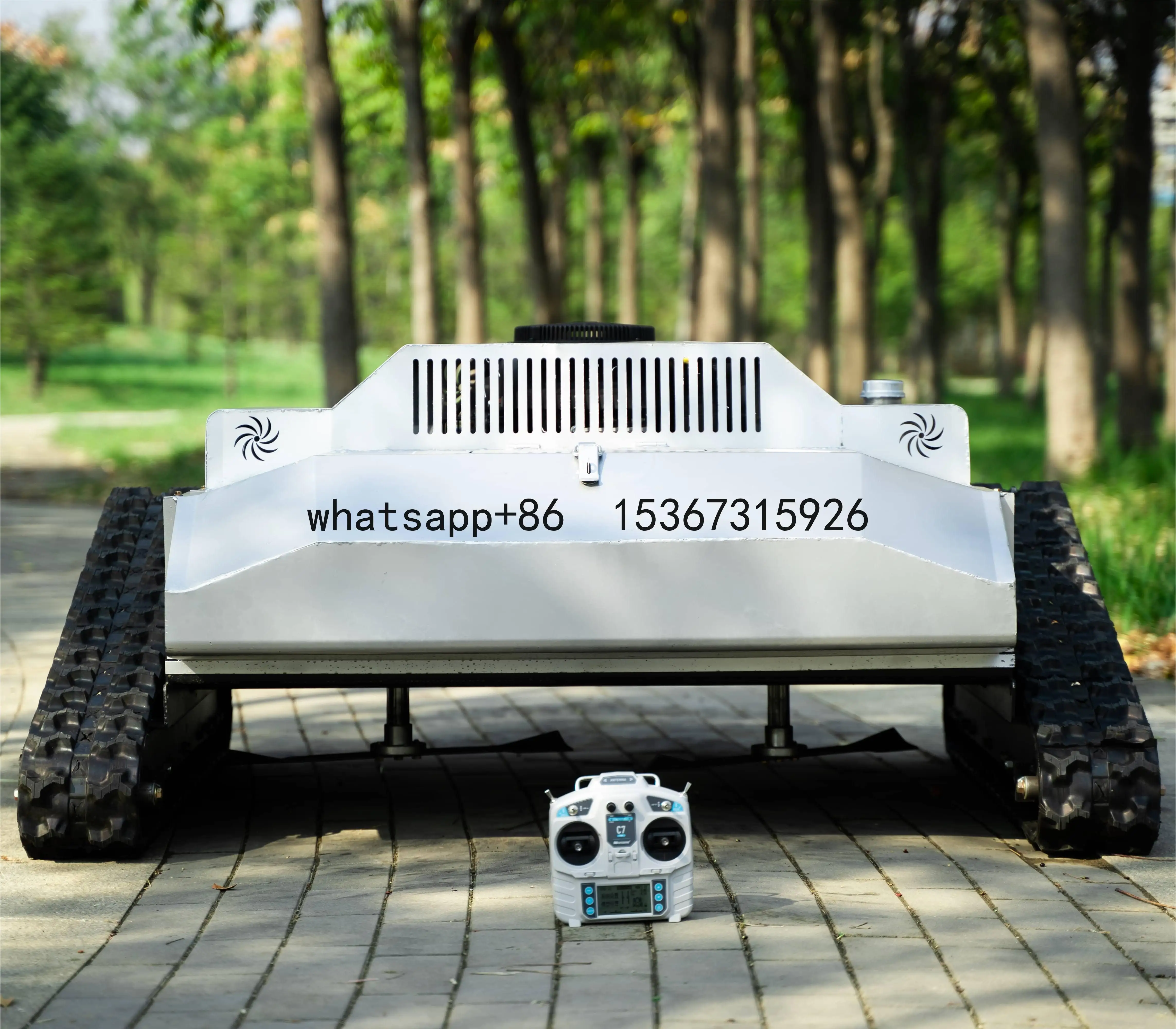 High quality remote control robot flail lawn mower agriculture brush cutter lawn trimmer