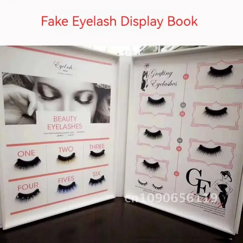 Fake Eyelash Display Book Eyelash Extension Storage Rack Makeup Display Container False Eyelashes Sample Display Stand