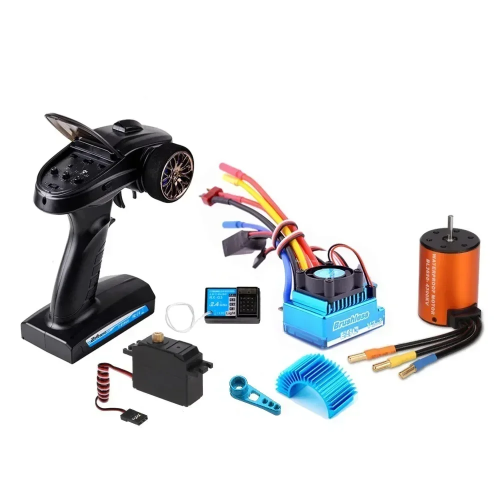 

RCtown Brushless Upgrade Kit Motor Esc Receiver Remote Controller Servo Set For Wltoys 12428 Rc Car Spare Parts
