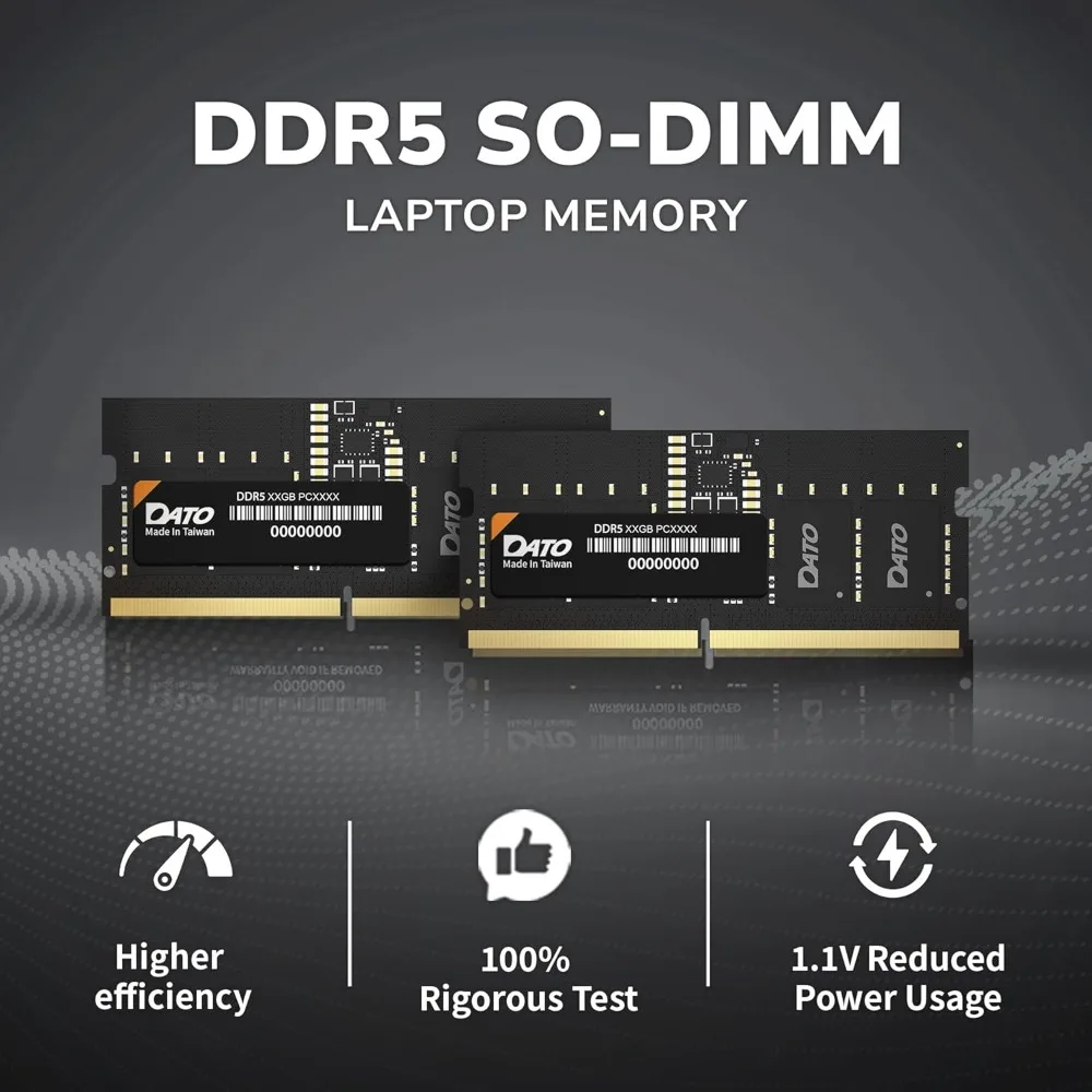 US Shipping DDR5 SODIMM 32GB 16GBx2 5600MHz PC5-44800 Laptop RAM Memory Module
