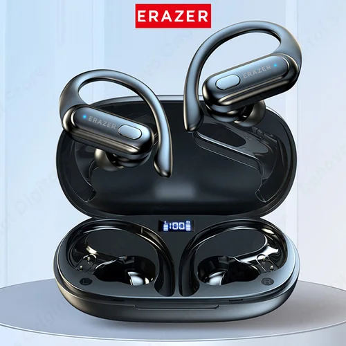 Imagen 1 del producto ERAZER XT60 Auriculares inalámbricos Bluetooth 5.3 Auriculares deportivos estéreo bajos con micrófono