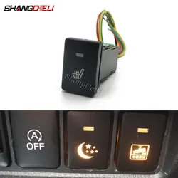 Orange LED Light Car Seat Heating Control Switch Heater Button with Connection Wire For Suzuki Jimny 2019 2020 2021
