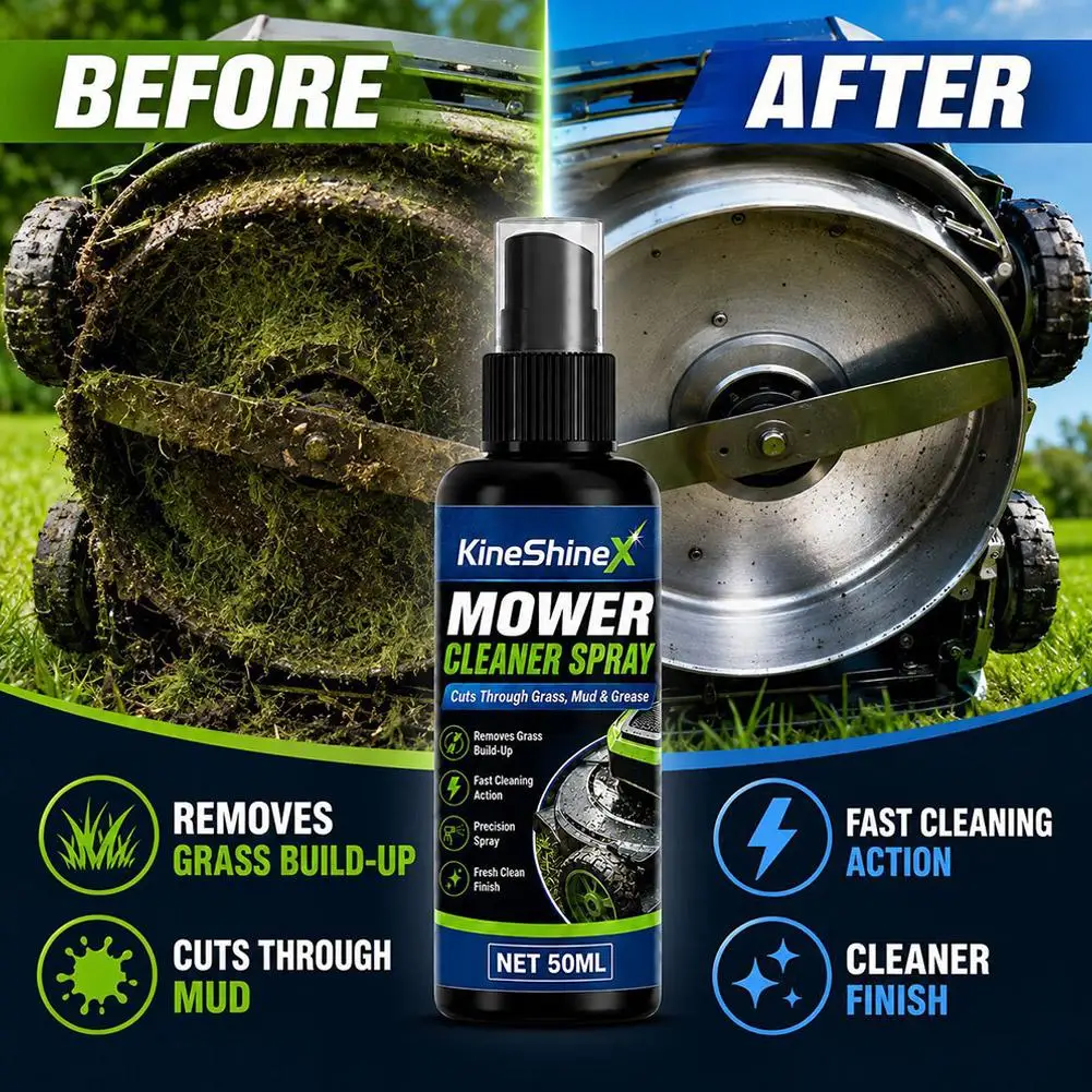 Lawn Mower Cleaner Spray Fast Acting Heavy Duty Degreaser Cleaner for Lawn Mower Deck Removes Grass Build-Up,Mud,Oil & Grease