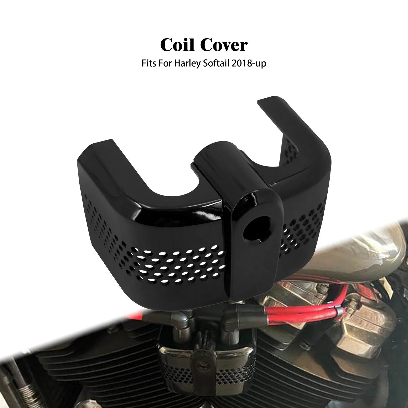 

Motorcycle Ignition Coil Cover For Harley Softail Breakout Fat Boy Street Bob Fat Bob Deluxe FLHC FLSB FXLR FLHC FXLRS 2018-2023