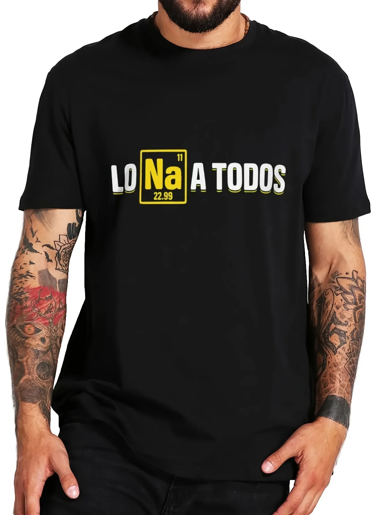 

New male brand tshirts I Hate Them All T Shirt Funny Spanish Text Chemistry Na Puns Joke Tee Tops Casual Cotton Unisex T-shirts