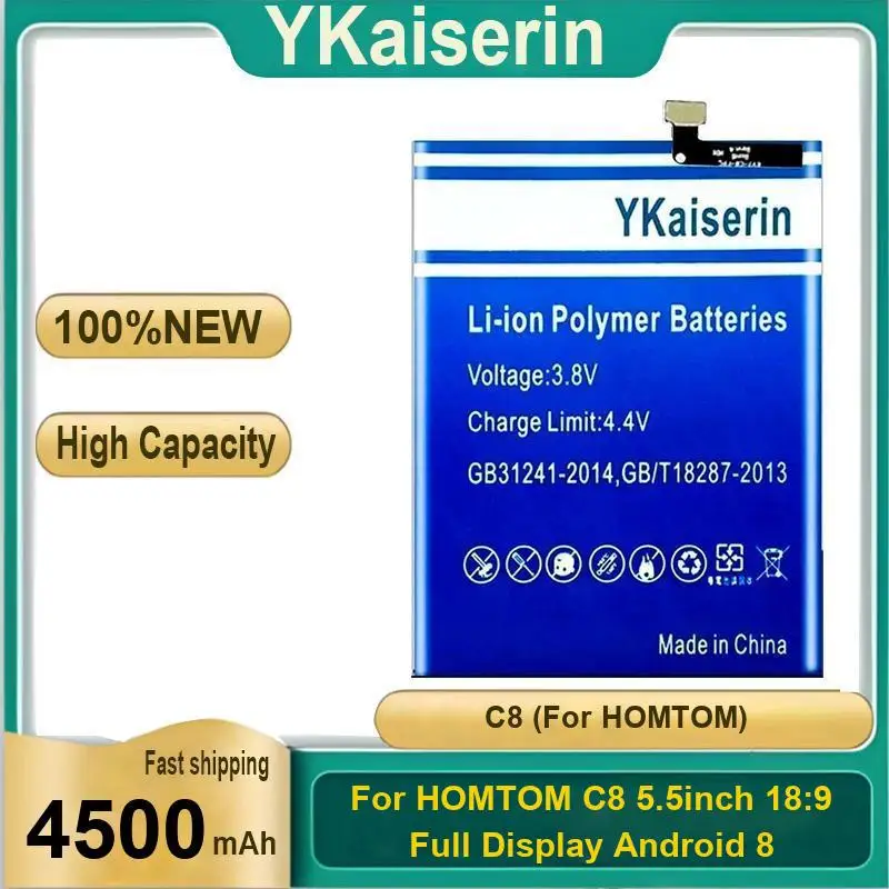 

Robust For Homtom C8 5.5Inch 18:9 Full Display Android 8 Smartphone Mobile Phone Battery 4500Mah
