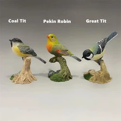 Great titmouse resin statue coal titmouse ornament model handicraft red beaked acacia bird home decoration