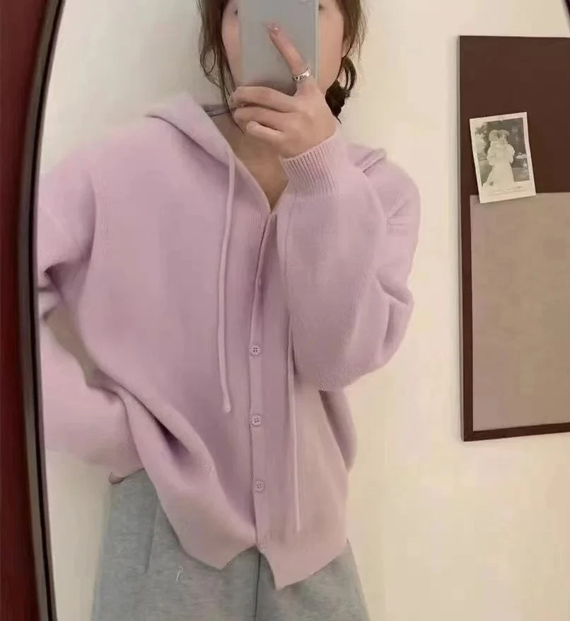 

Loose Fit Korean Sle Knitted Cardigan Women's Sweater