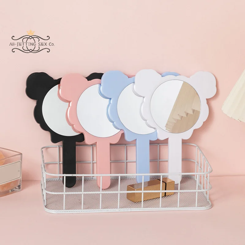 1 ชิ้น Eyelash Extension มือถือแต่งหน้ากระจกสแควร์แต่งหน้า Vanity กระจก Handle Hand Mirror SPA Salon กระจกขนาดกะทัดรัด