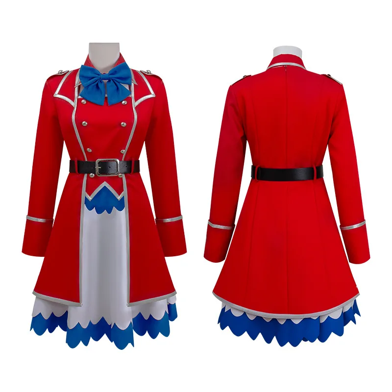 Hikikomari Kyuuketsuki No Monmon Terakomari Gandesblood Cosplay Costume Women School Uniform Halloween Red JK Uniform