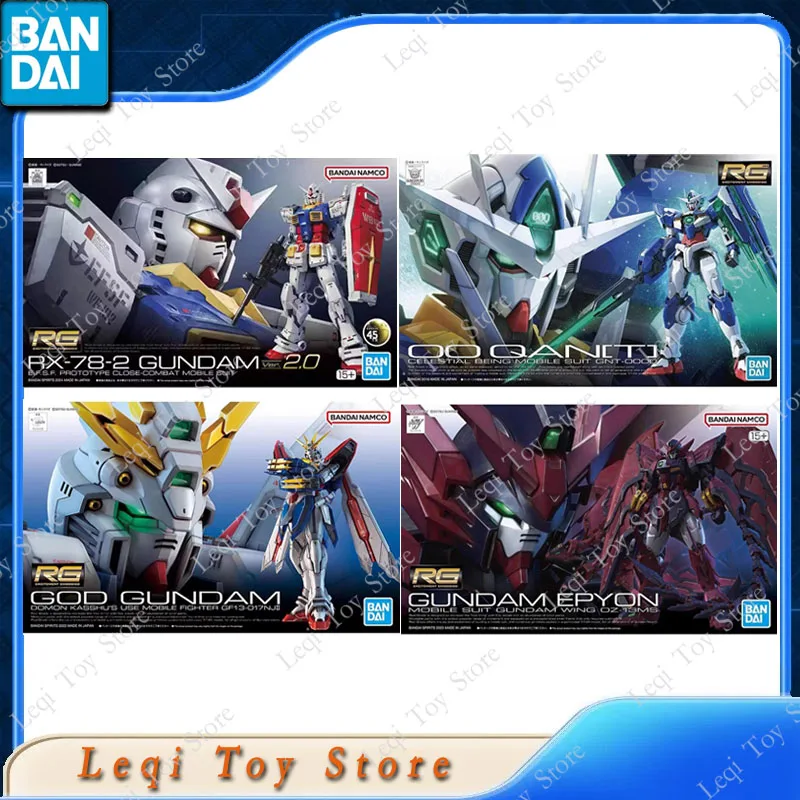 

Bandai Original RG MS-06F-06S 00 QAN ZETA GOD RX-78-2 GUNDAM EPYON Action Anime Figures Toys Kids Gift Assembly Model Ornaments