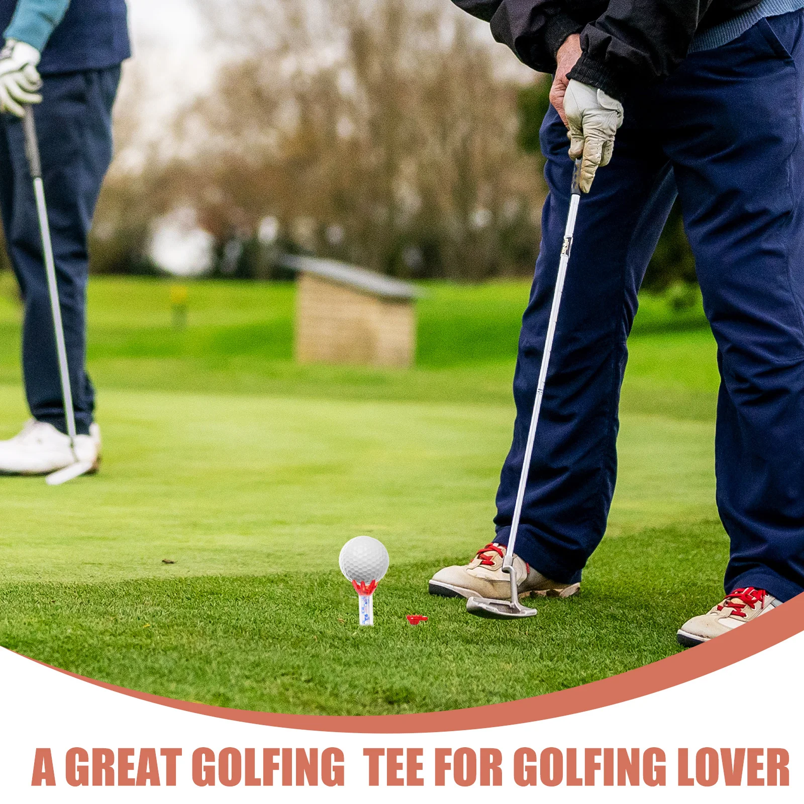 

2Pcs Golf Tees Reusable Wear-Resist Flexible Support Base for Ball Holder Stand Practice Mat Training Accessories for Golf