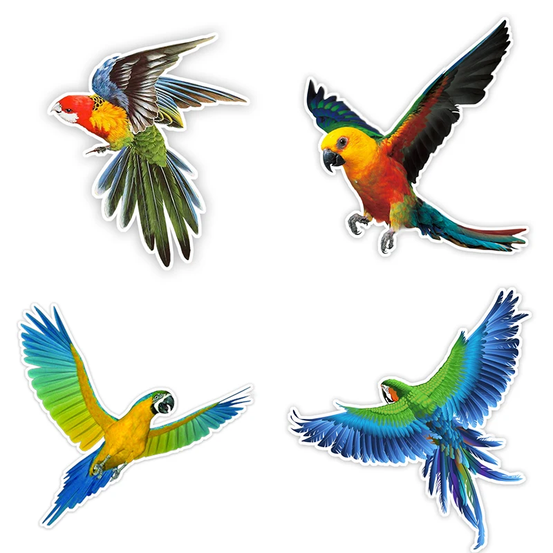 

Lovely Parrots Interesting Car Stickers Motorcycle Vinyl Decal Waterproof Windshield Auto Accessories #S90592