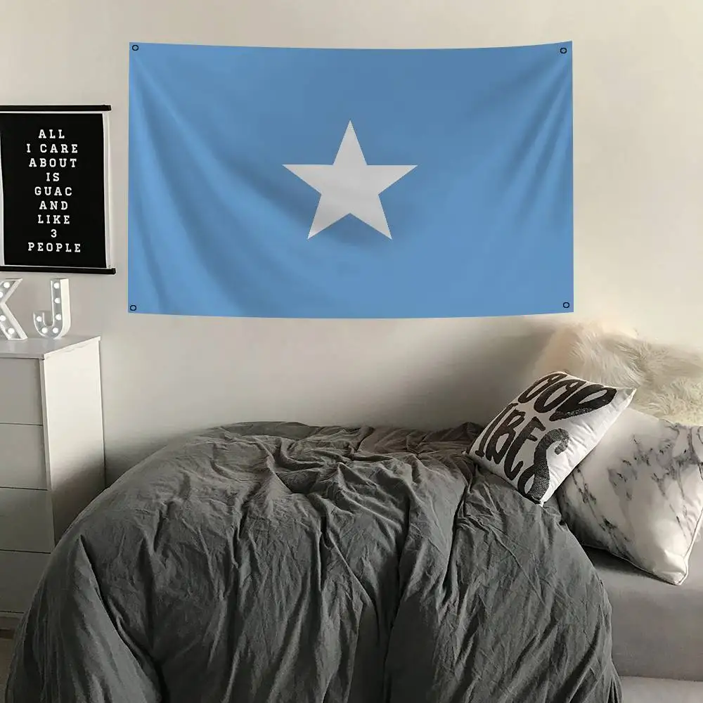 Somalia Flag Banners Four Hole Flag Polyester Outdoor Decor Room Aesthetic