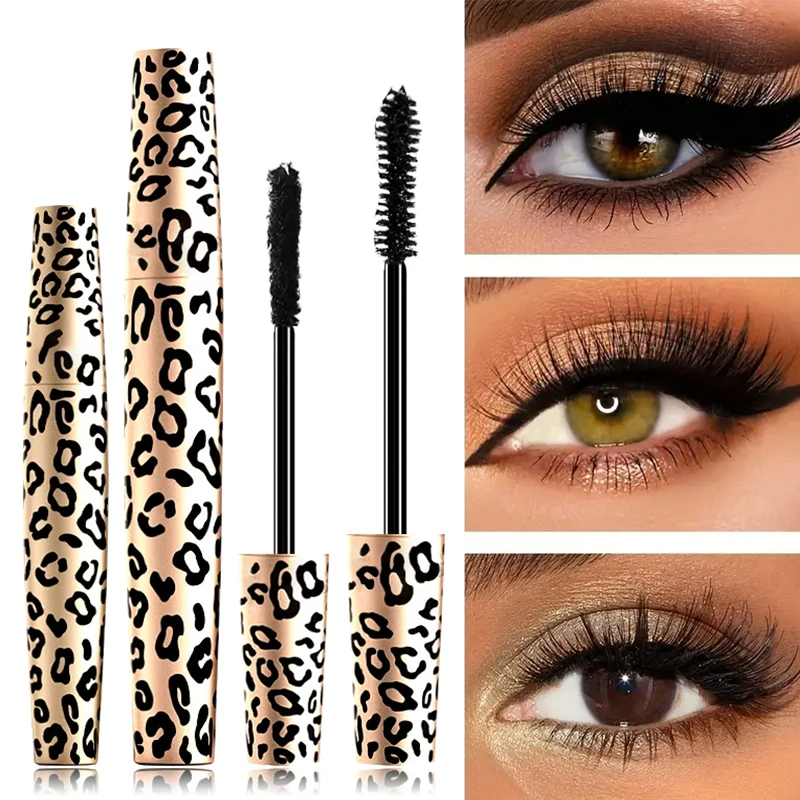 2pcs/set Black Mascara Beauty Makeup 4D Curling Lash Eyelash Extension Waterproof Liquid Volume Mascara Long-wearing Cosmetic