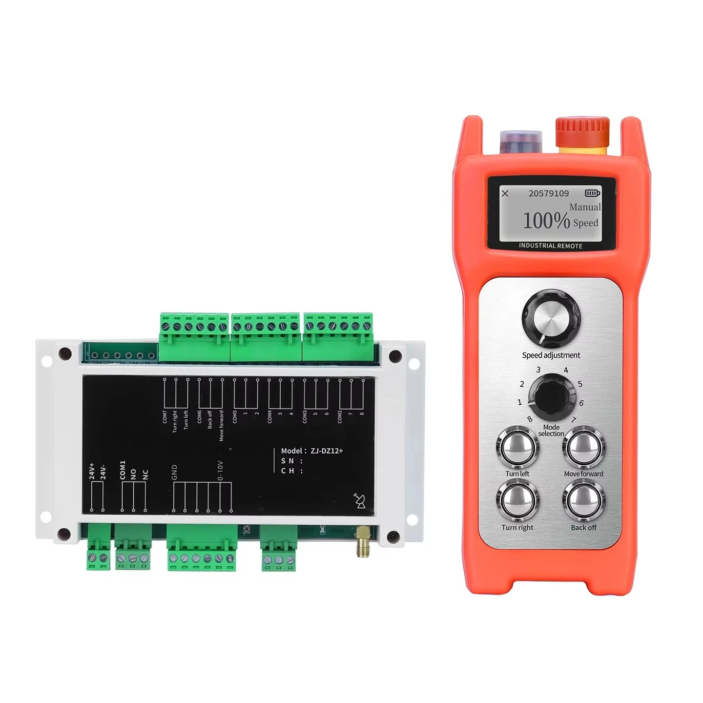 ZJ-DZ12+ Customized Remote Control Case Waterproof Anti-shock  Wireless Industrial  Crane Remote Control