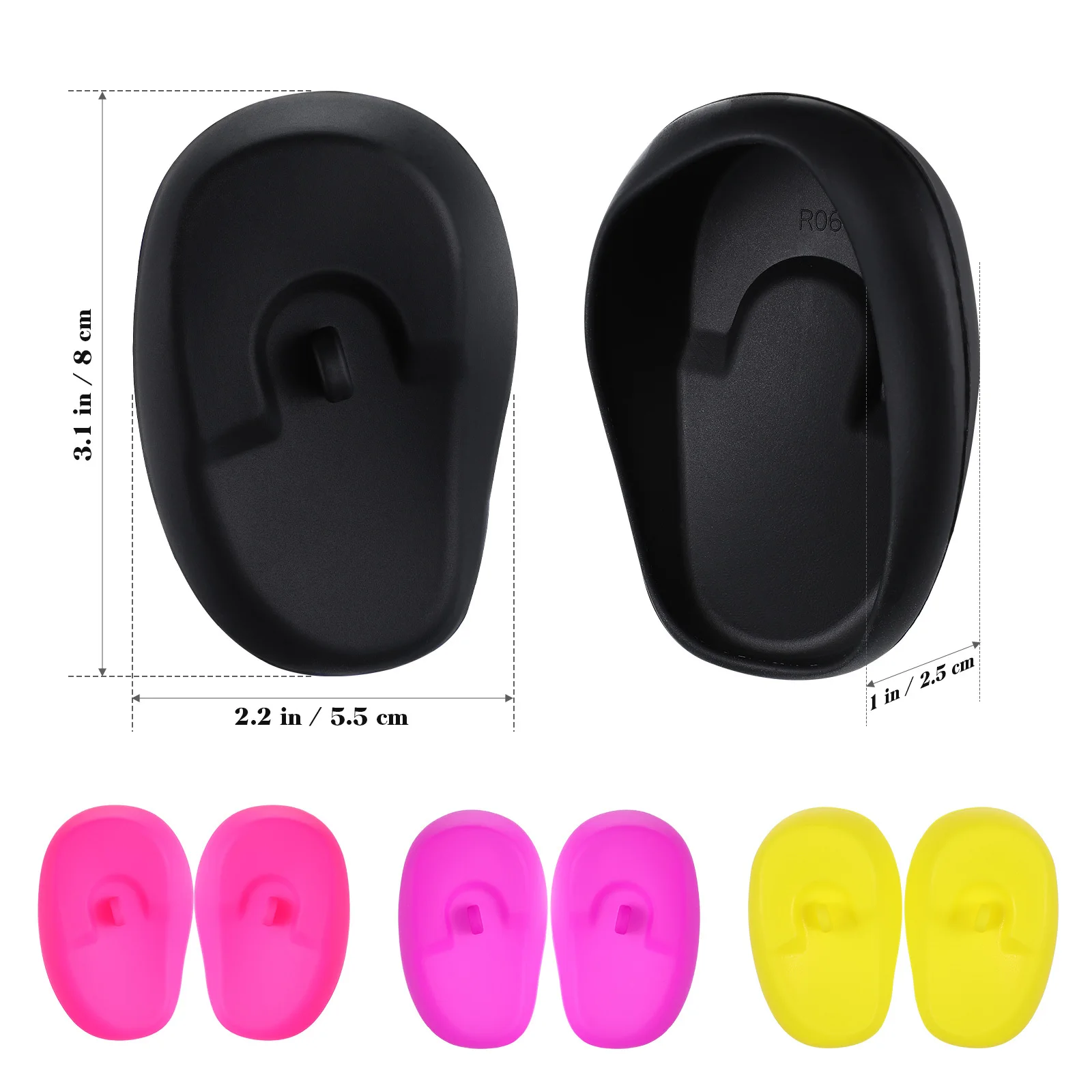 مقاوم للماء صبغ الشعر غطاء للأذنين مقاومة للحرارة سيليكون الأذن يغطي لتصفيف الشعر صالون المنزل استخدام أدوات التصميم الأذن #4