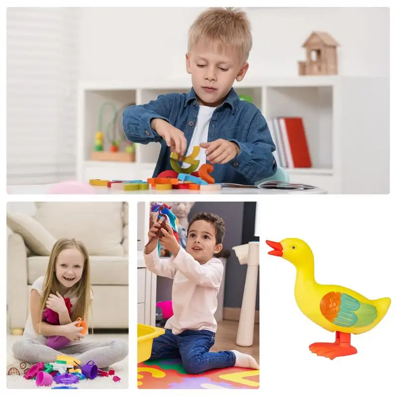 Wind Up Toy Spring Wind Up Duck For Kids Creative Wind-up Duck Toys Stimulation Jumping Spring Duck Toy For Children