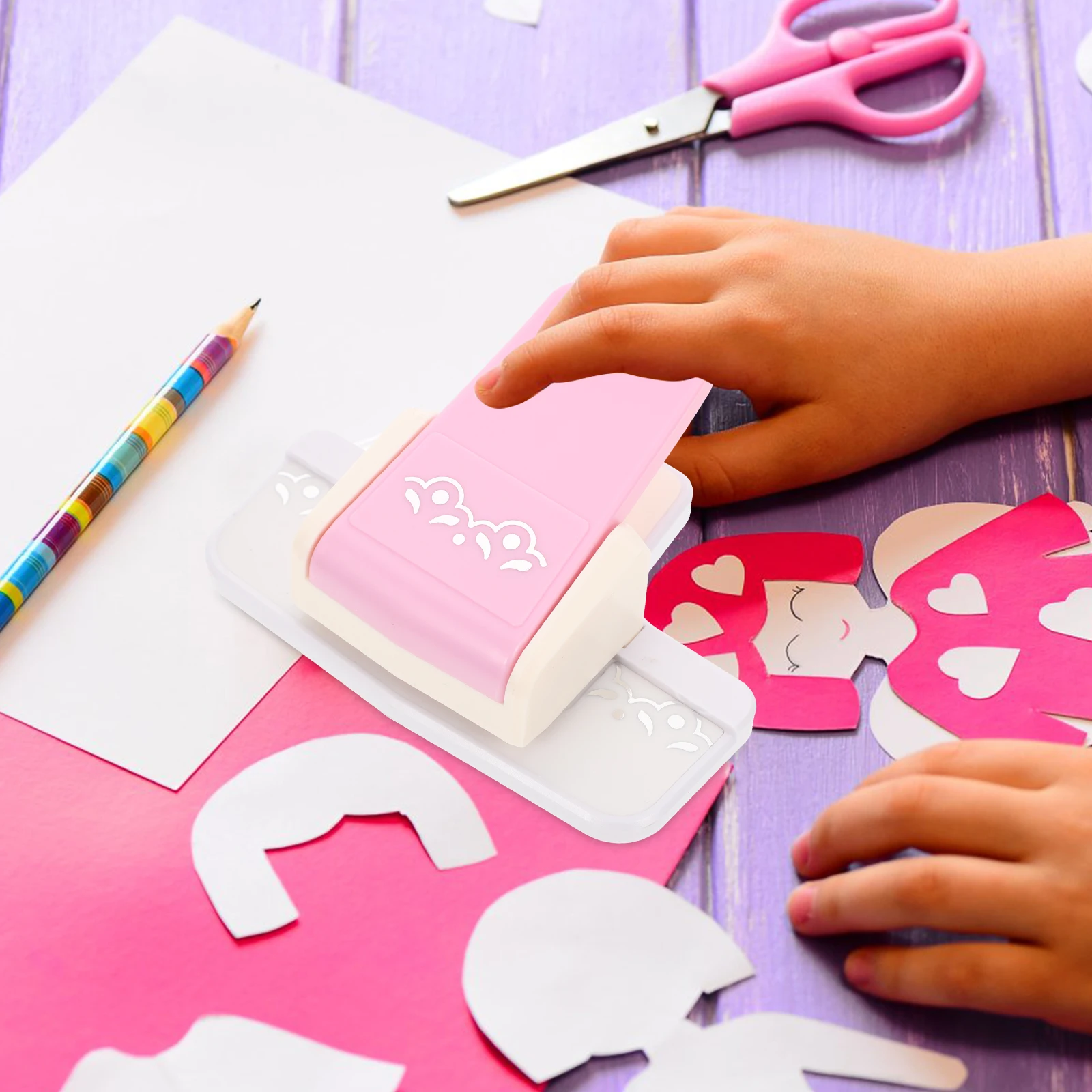 

Paper Puncher For Kids Diy Crafts Hole Punch Scrapbooking Tool Reusable Small Portable Punching Device Craft Supplies