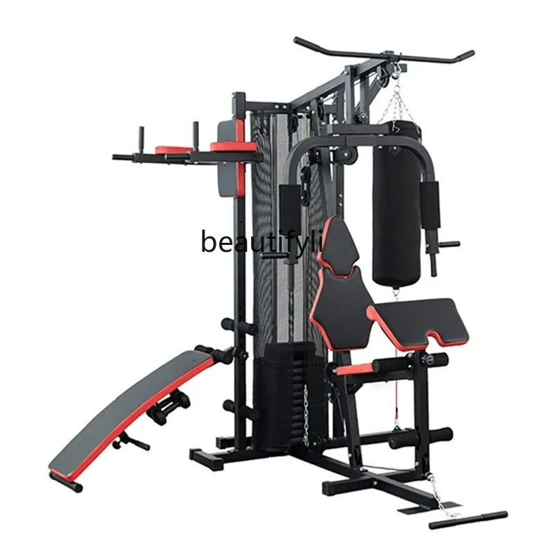 

Indoor comprehensive trainer Three-person standing household large combination equipment Strength multi-functional exercise ll