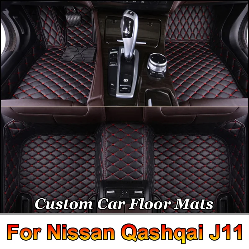 

Кожаные автомобильные коврики для Nissan Qashqai J11 2020 2019 2018 2017 2016 2015 2014 Ковры Коврики Накладки Детали интерьера Аксессуары