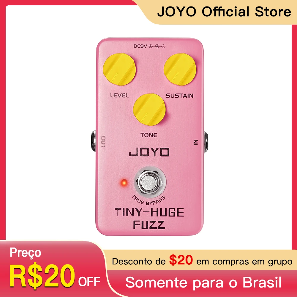 

JOYO JF-26 TINY HUGE FUZZ Guitar Effect Pedal 90s Classic Fuzz Tone Effect Pedal with Rich Sustain for Guitar Solos