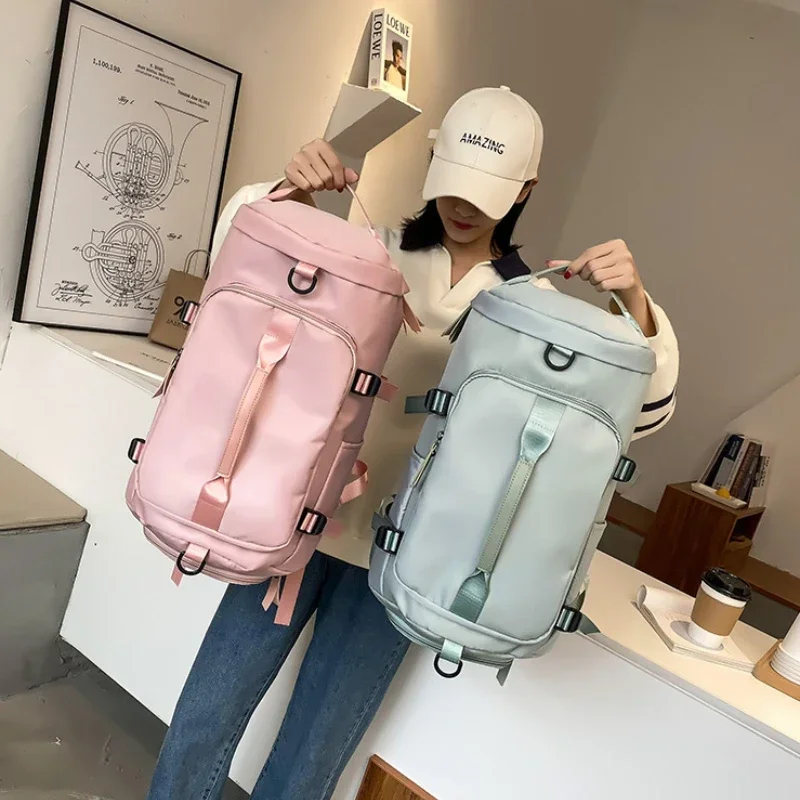 Bolsa de almacenamiento de gran capacidad para mujer, mochila de viaje, bolso de mano, bolso de equipaje, impermeable, bolsos de hombro cruzados, bolso deportivo